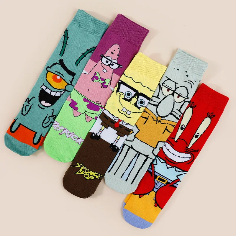 New Style Funny Anime Cartoon Character Socks Men Women Breathable Cotton Hip Suitable For Daily Wear