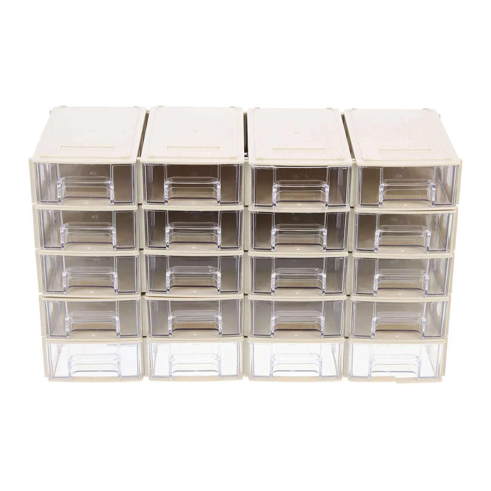 20 set Drawer Type Storage Boxes Plastic Component Organizer With Dividers Smooth Scratch-Resistant Interior For Electronics