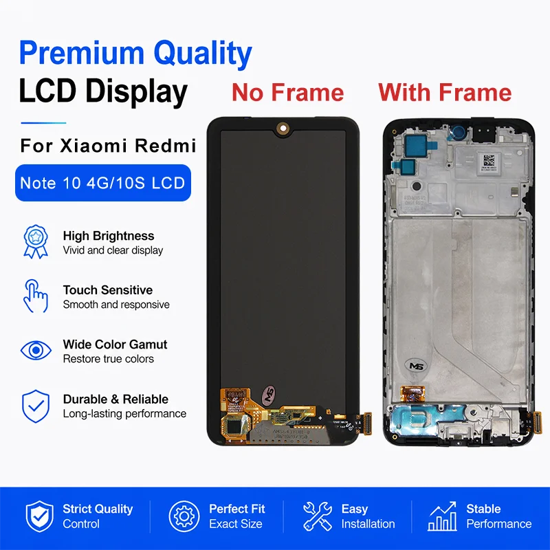 TFT For Xiaomi Redmi Note 10 10S 4G 5G Display Touch Screen For Redmi Note 10 Pro 4G OLED Digitizer Assembly Replacement Parts