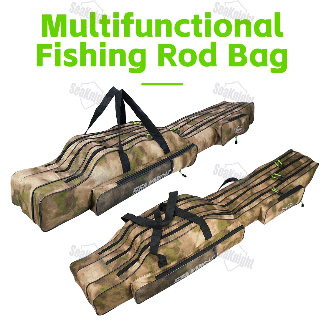 Seaknight High-Quality 3-Layer Foldable Multifunctional Portable Waterproof Fishing Rod Bag Fishing Rod Reel Tool Storage Bag