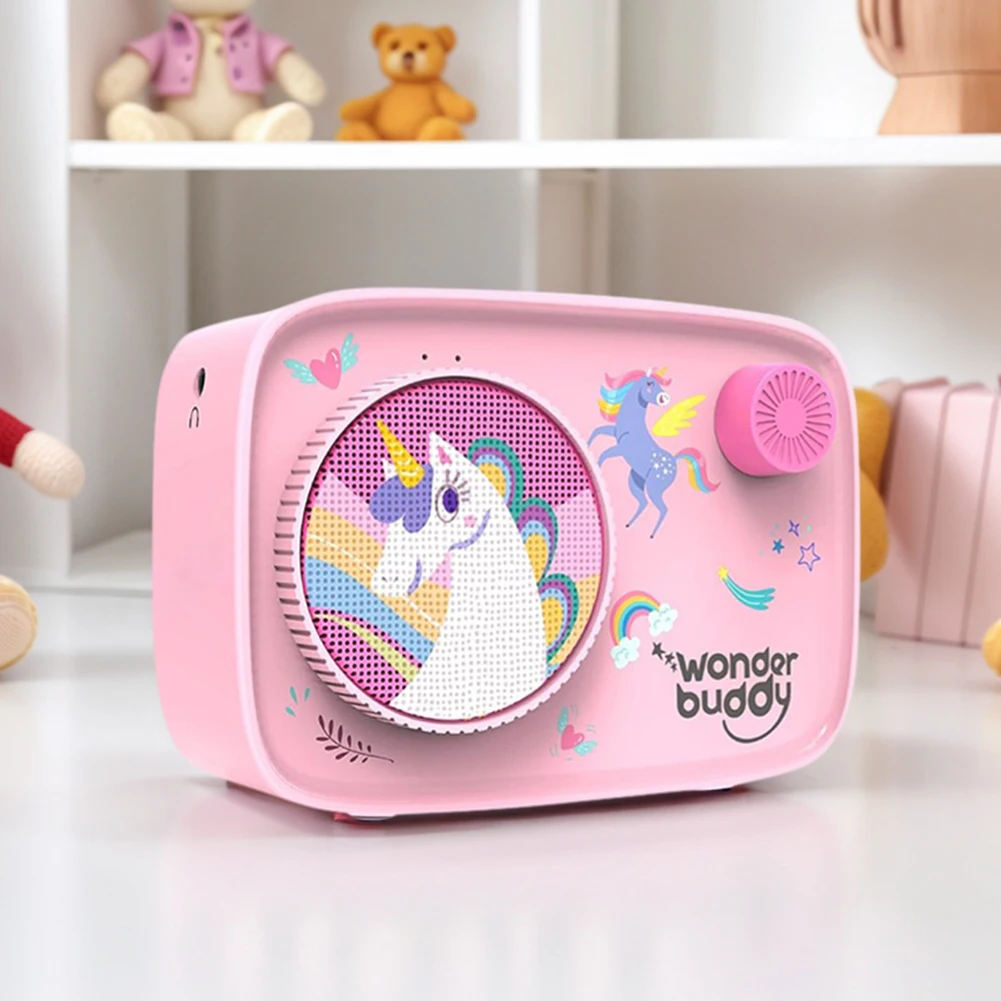 Kids Screen-Free Audio Player with Storybook DIY Art Kit Voice Recorder BT Storyteller Storytelling Machine for Early Learning