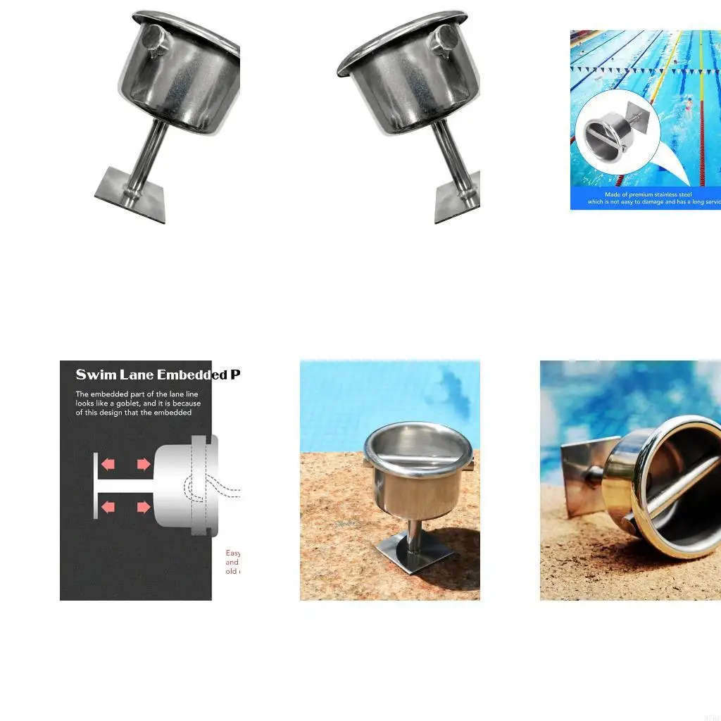 

97BE Practical Embedded Cup Anchors for Securing Floating Pool Lane Markers