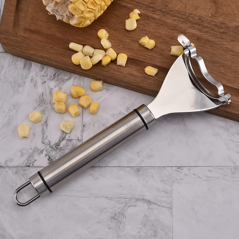 Corn Kernel Separator Stripper Tool Stainless Steel Corn Planer Threshing Corn Kerneler Peeler Household Thresher Kitchen Gadget