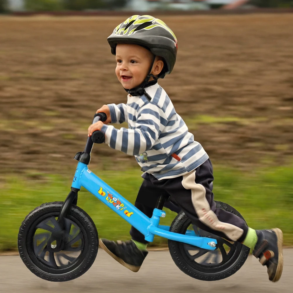 Kids Balance Bike Funny Beginner Toddler Training Bicycle Safe No Pedal Bike 12 In Wheel No Pedal Training Bicycle Gifts for Kid