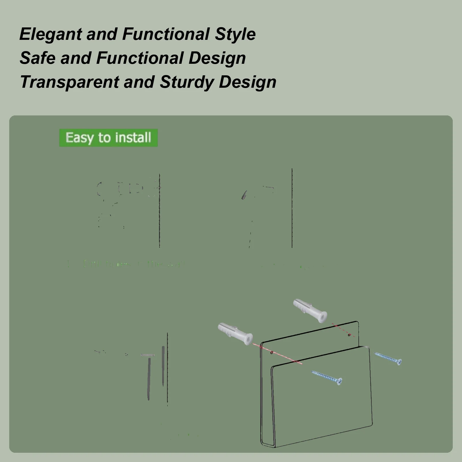 

Настенный держатель для файлов, прозрачное хранилище с винтами, акриловый держатель для брошюр, настенное крепление для бумажной почты, письма, книги, документов, жизни