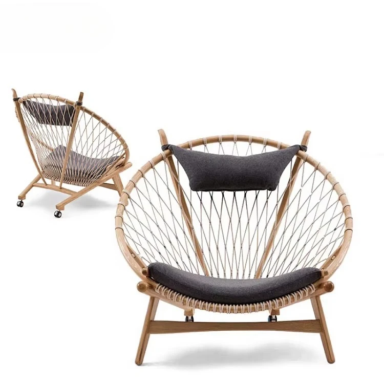 

Y Modern design semi-circular lounge chair, living room furniture, balcony rope weaving, casual single sofa chair
