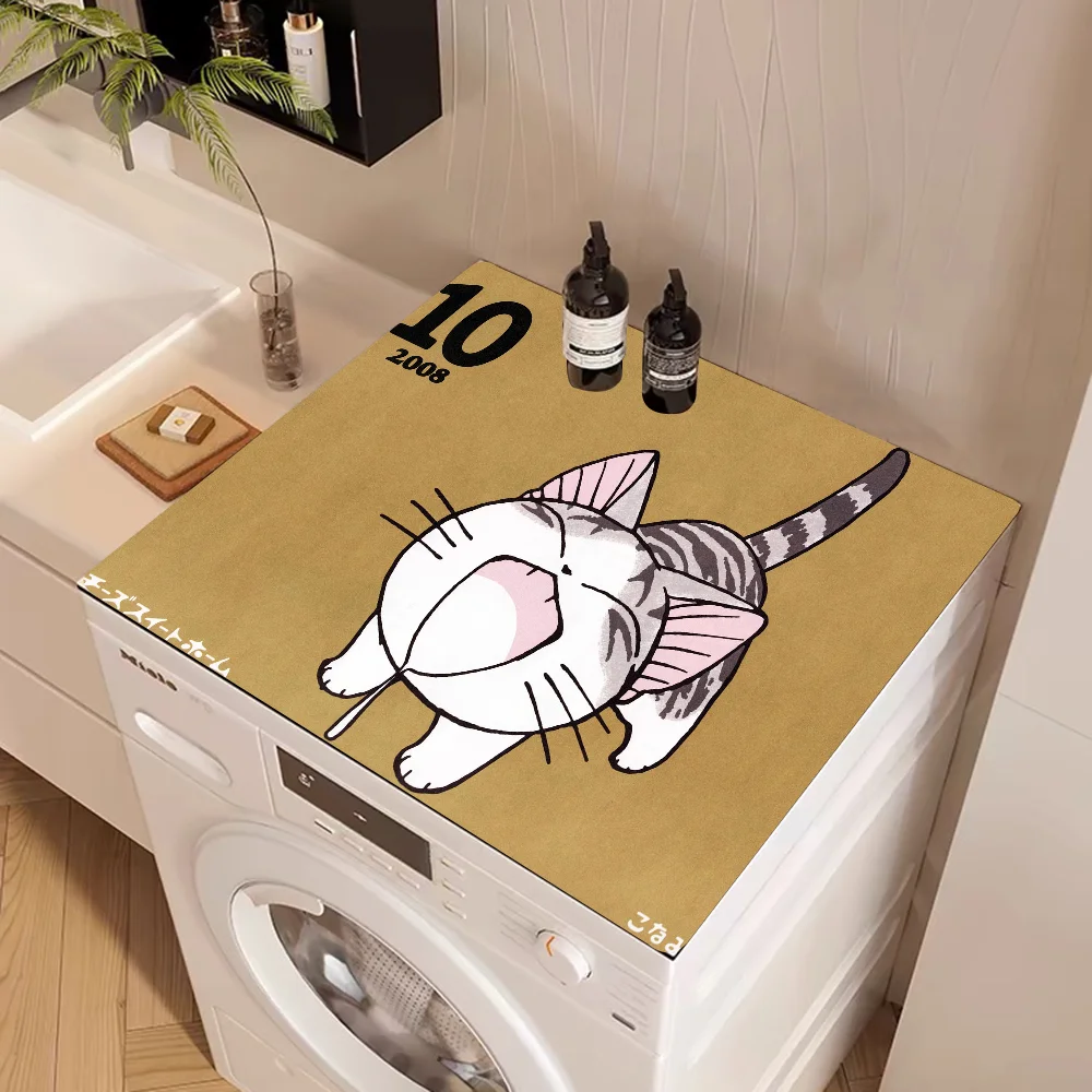 Cat's Sweet Quick Drying Dish Mat Printed Kitchen Tableware Coffee Draining Pad Dinnerware Cup Bottle Placemat