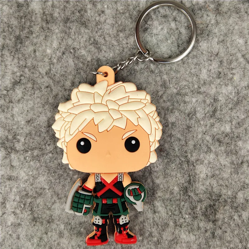 10pcs Anime Peripheral My Hero Academia Duke All Might Key-rings Student Cartoon Animation Bag Key Pendant Double Sides Keychain