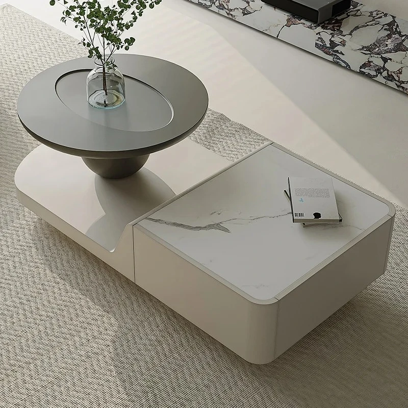 

Wabi sand wind coffee table living room home new round cabinet cream wind coffee table