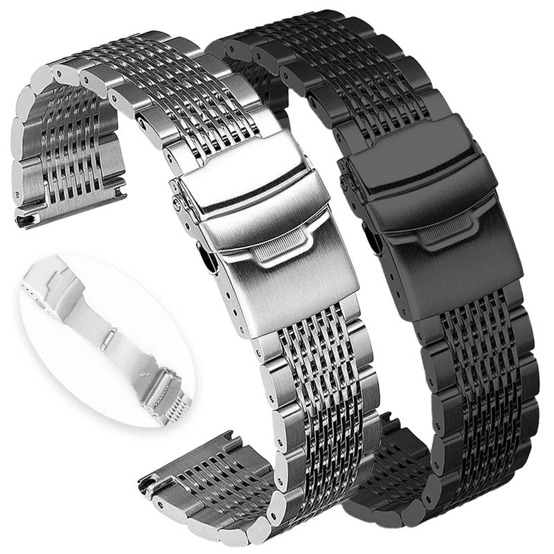 SolidLuxuryStainlessSteelStrap18mm20mm22mm24mmMetalWatchBandDivingforRolexBraceletFoldingBuckleUniversalBand-AliExpress1511