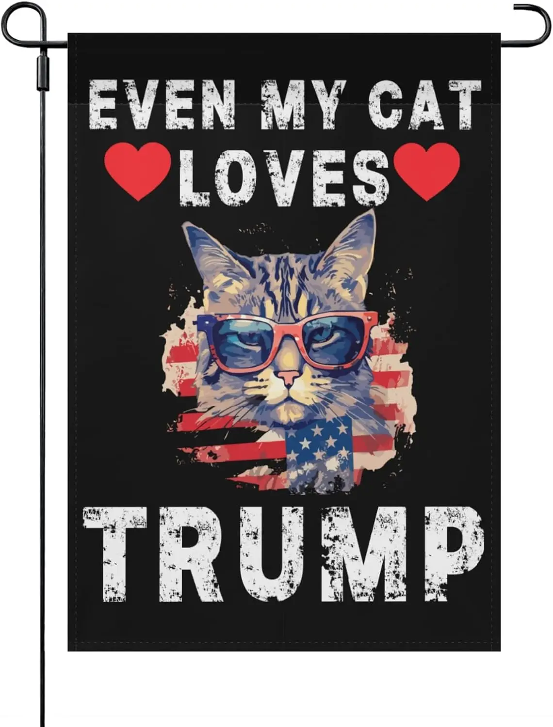 Even My Cat Loves Trump House Flag One Size Double Sided Hilarious Small Garden Flags For Camping House Flag