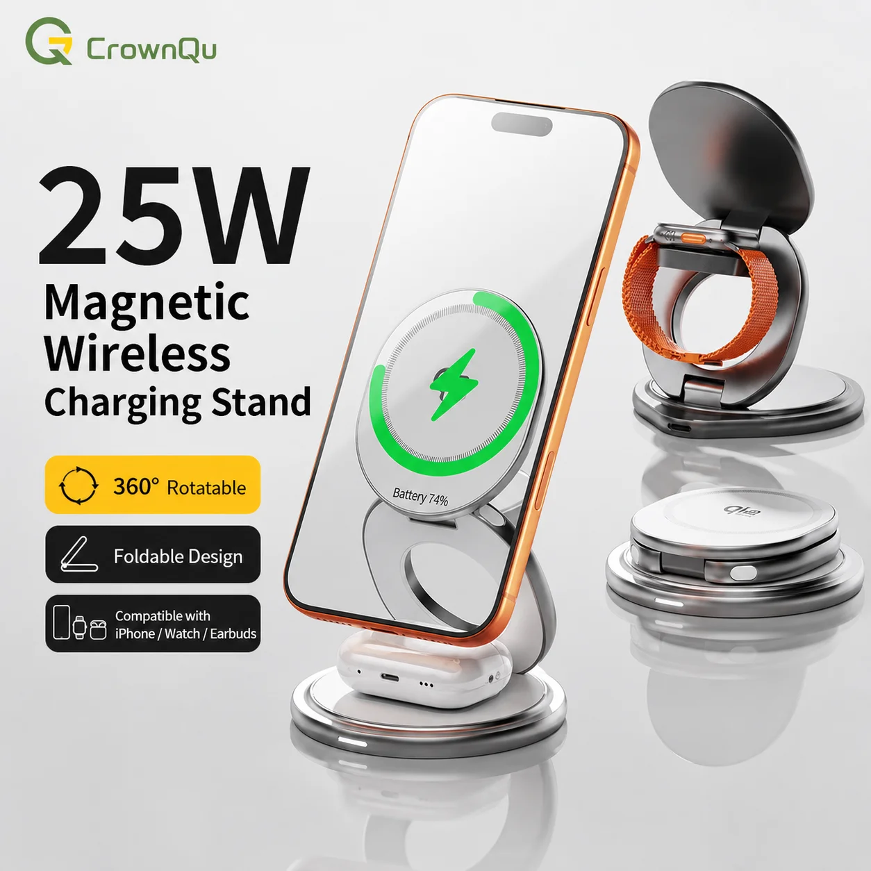 Qi2.2 25W Metal Magnetic Wirel - Smartwatch Ac ulasan dan harga