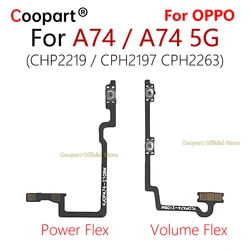 Coopart Power Button Switch Volume Mute Button On / Off Flex Cable For OPPO A74 CHP2219 / A74 5G