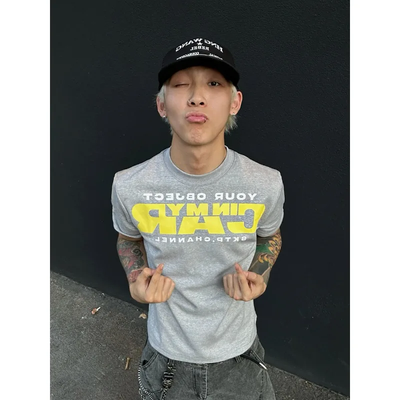 

Черная мужская футболка с ретро-принтом, стильная уличная хип-хоп модель, универсальная, повседневная, с короткими рукавами, унисекс, из хлопка.