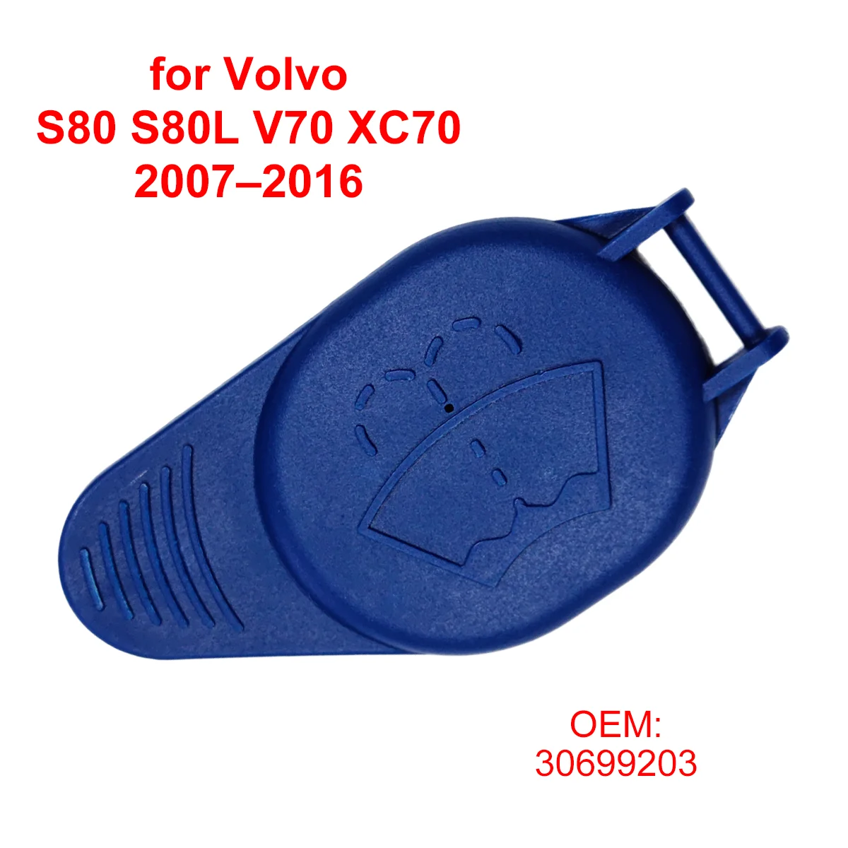 

30699203 Car Windshield Wiper Washer Fluid Reservoir Tank Bottle Cap Cover for Volvo S80 S80L V70 XC70 2007–2016