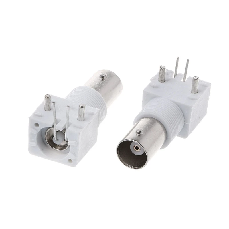 2022 New 10x PC Board PCB Mount Right Angle BNC Female Jack With Bulkhead Connector