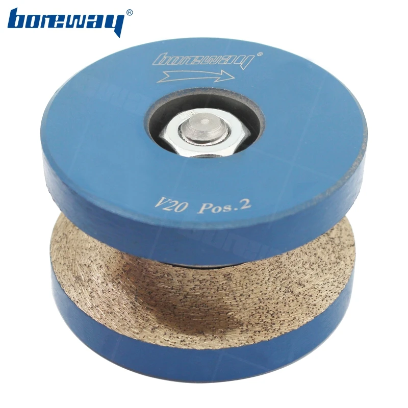 

Boreway Diamond Router Bit V20 Metal Continuous Grinding Abrasive Wheel With M8/M10/M12 Thread For Stone Granite Edge Abrasive