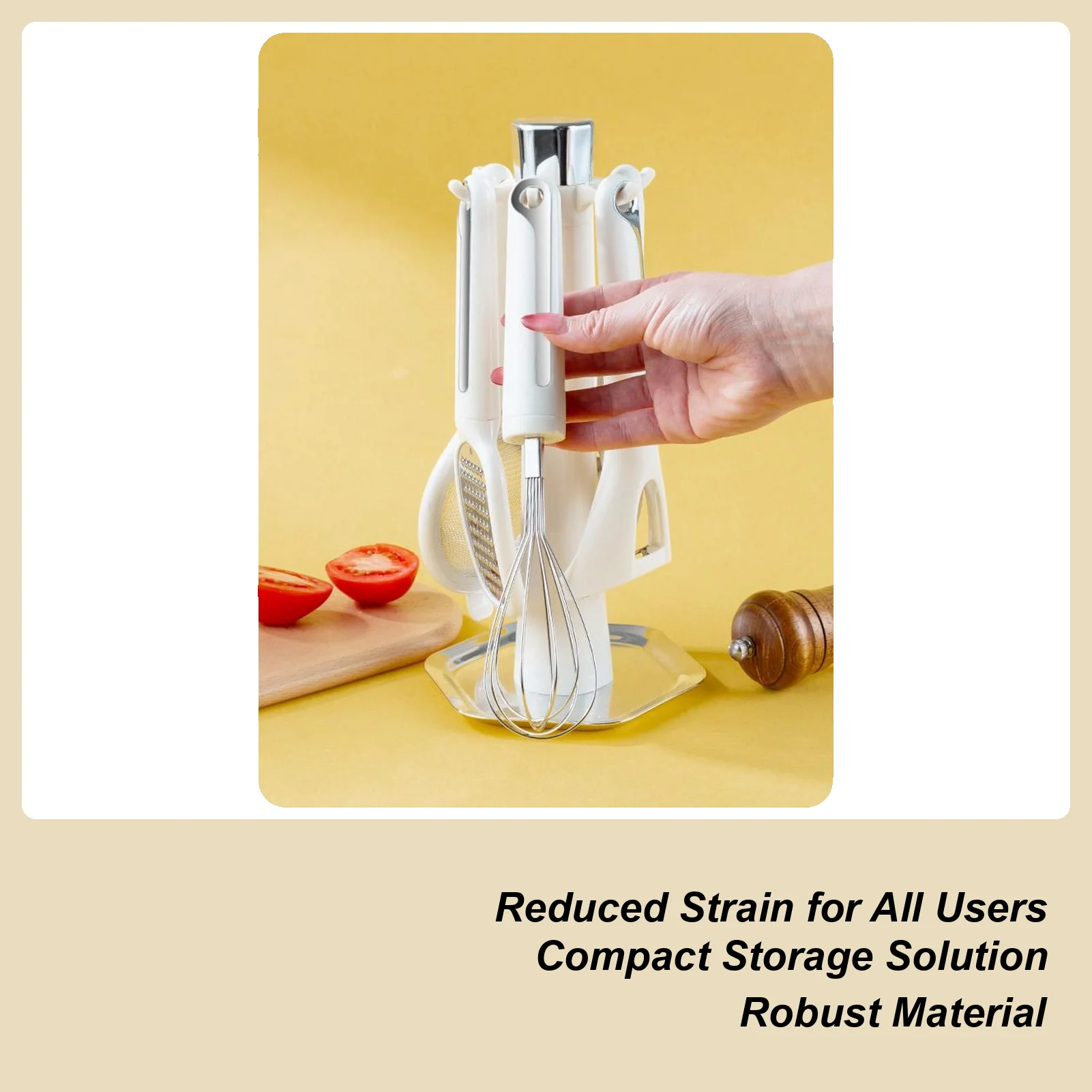 

Kitchen Gadget Set Egg Whisk With Storage Stand Includes Bottle Opener Peeler Grater Whisk And Sifter For Home Kitchen