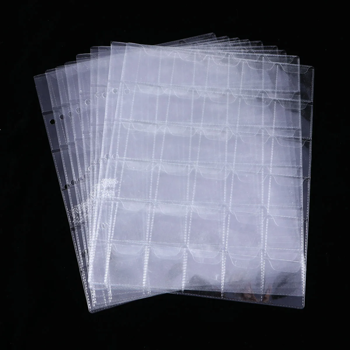 

10 Pcs Holders 30 Pockets Albums PVC Material Collectors Coins Collection Bag Gift Coins Collection Bag White