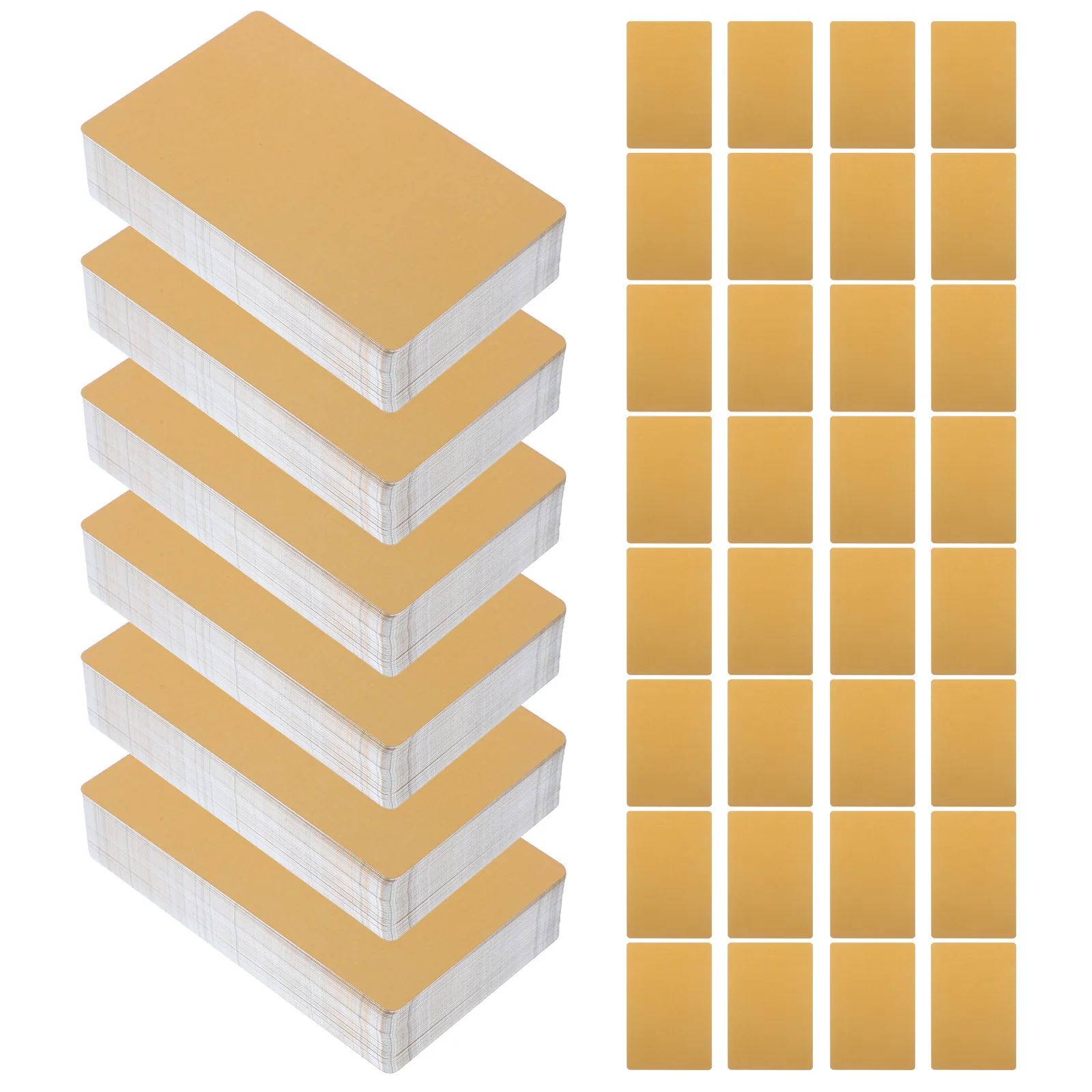 

100Pcs Blank Metal Business Cards Aluminum Alloy Sublimation Blanks Engraved Name Cards DIY Metal Sheets Name Card