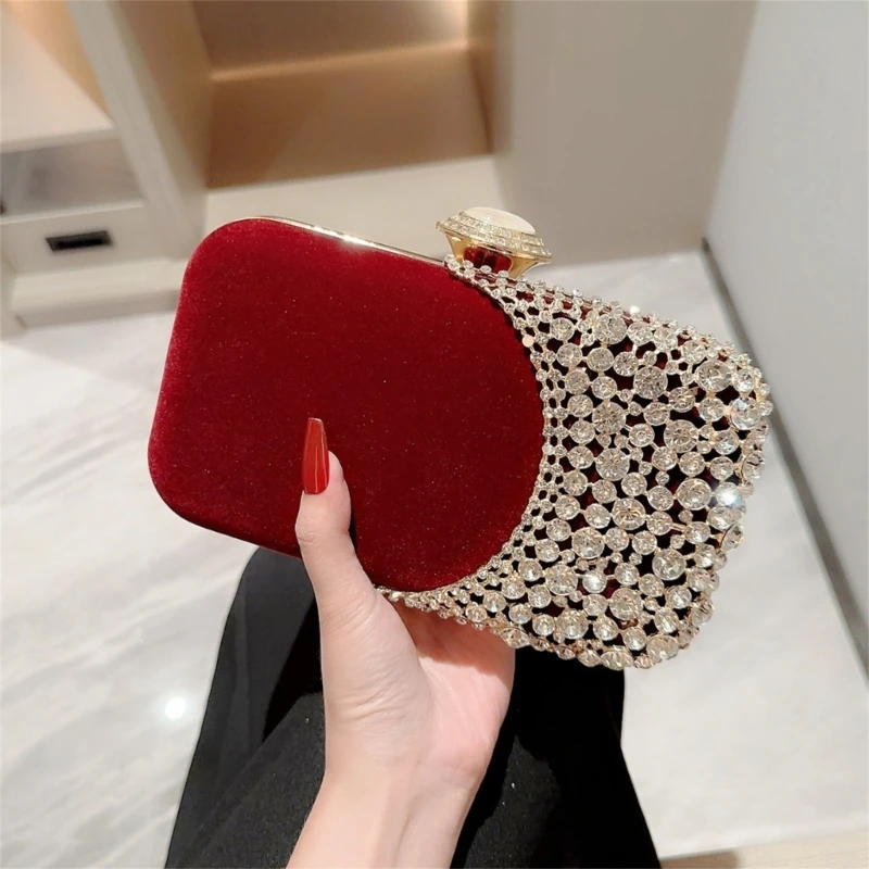 Glitter Clutch Purse Women Evening Handbag Small Phone Wallet Purse Shoulder Bag with Detachable Chain for Prom Wedding