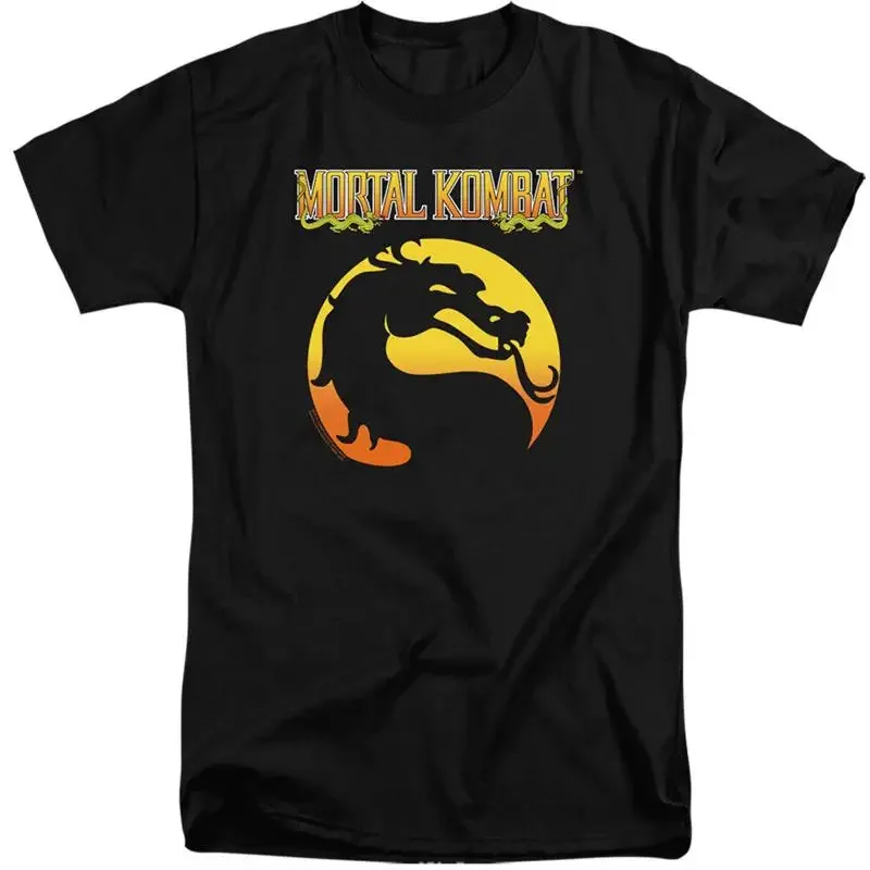 Mortal Kombat Klassic Tall T Shirt Dragon Logo Black