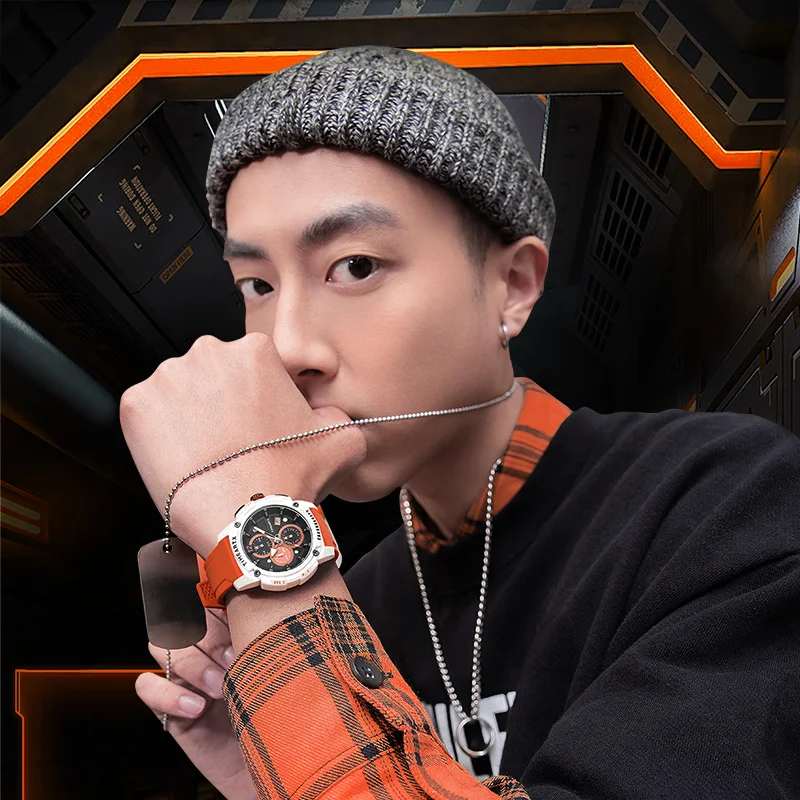 ساعة Timeartx 4360 الفاخرة ذات التصميم الكلاسيكي، ساعة رياضية مستديرة، مقاومة للماء، كاجوال كوارتز، تقويم بثلاثة أيدي للرجال