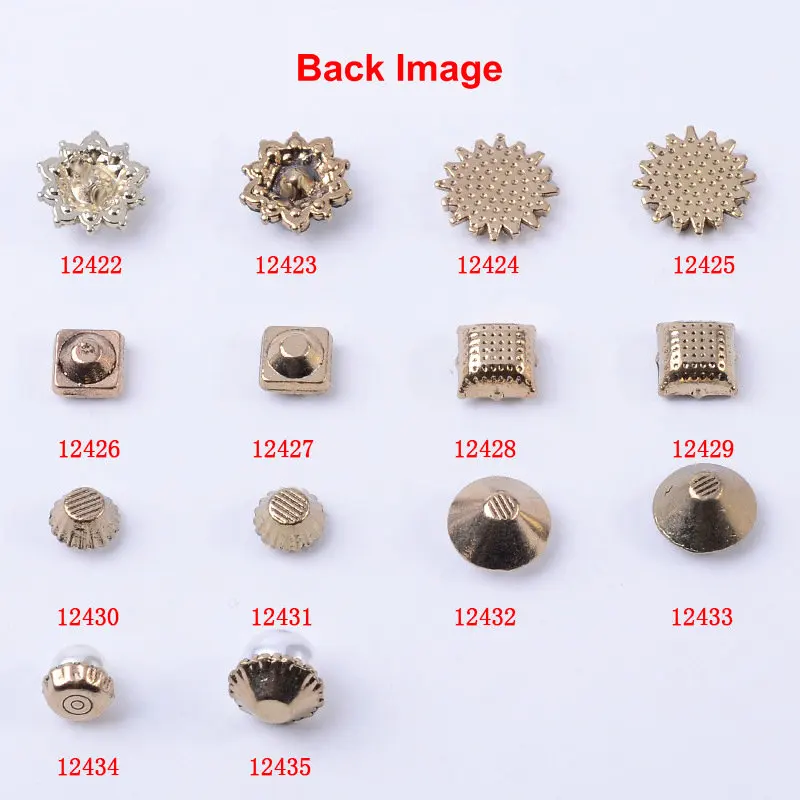 10 Pcs/Lot Rhinestone Pearl Flower Plate Diamond Button Jewelry Scarf  For Hair Accessories Sewing Decorative Clothing Coat