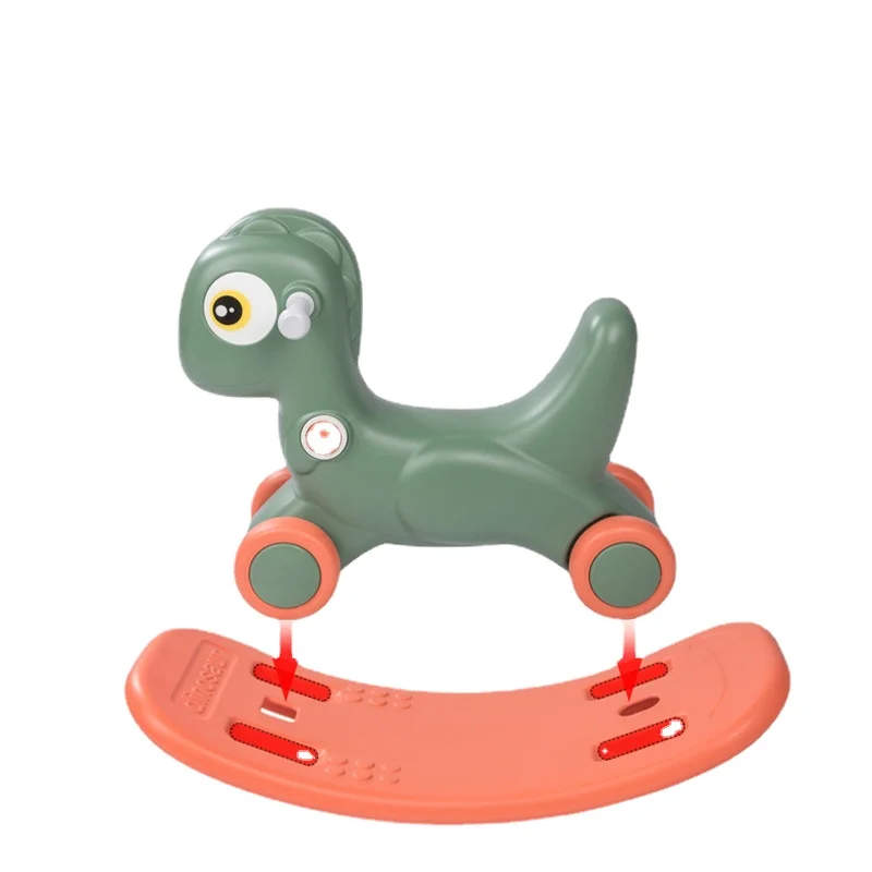 

Zl Baby Rocking Horse Dual-Purpose Carriage Small Wooden Horse Birthday Gift Toddler Riding Horse