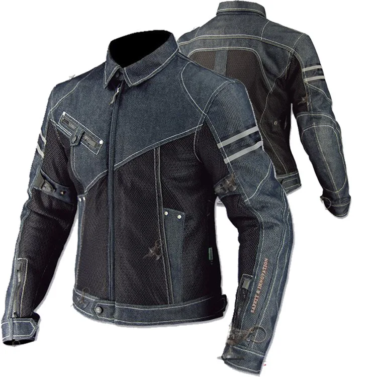 

Motorcycle Jacket Built-in CE Protector Denim Jacket Color Bump Casual Jacket Window Type Breathable Casual Motorcycle Clothes