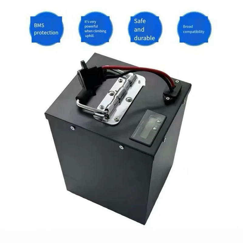 72V 60Ah 80Ah Li-Ion Lithium Polymer Battery with 50A 100A Bluetooth BMS for Two And Three-Wheelers Vehicles