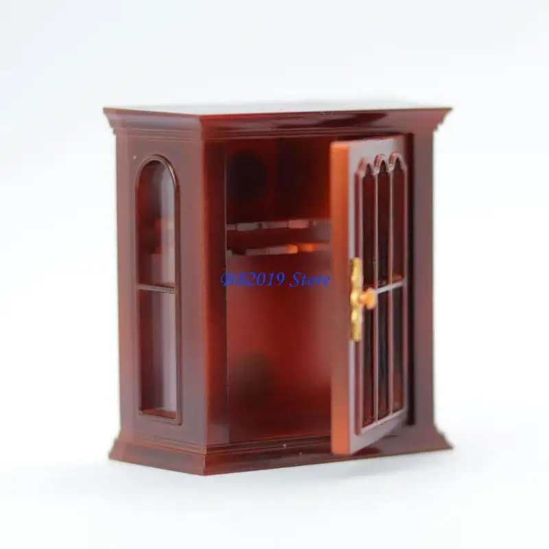 

Q0KB Dollhouses Miniature Hanging Cabinet 1/12 Scale Retro Dollhouses Home Scene Decors
