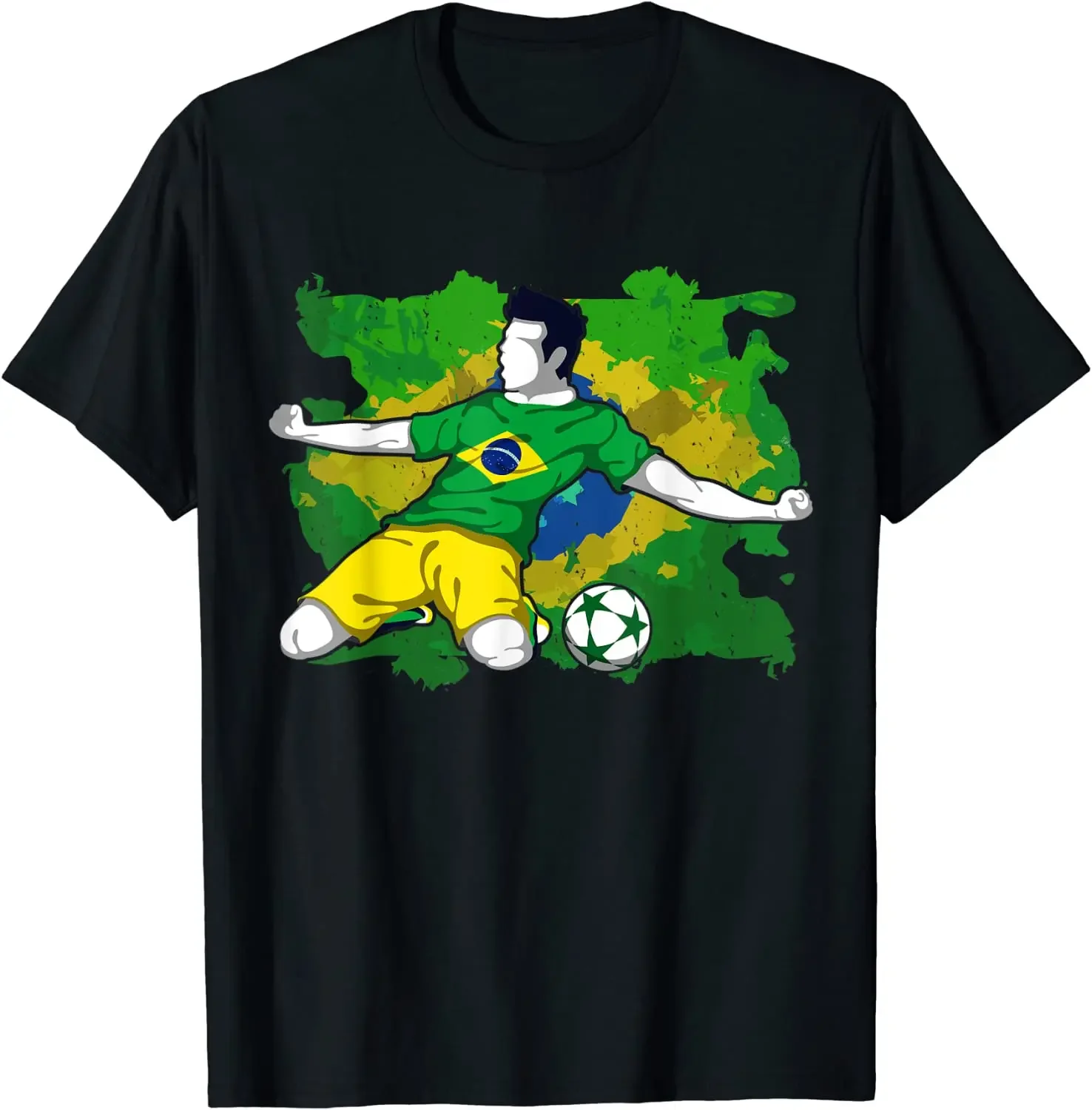 Brazil Soccer Team Fan T-Shirt - Brazilian Flag Design
