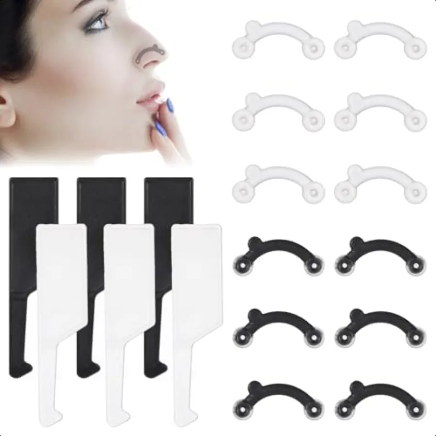 

6 Pairs Nose Shaper Nose Up Lifting Shaping Clip Invisible Nose Lifter Beauty Tool Nose Shaper Inserts Silicone Nose Straighten
