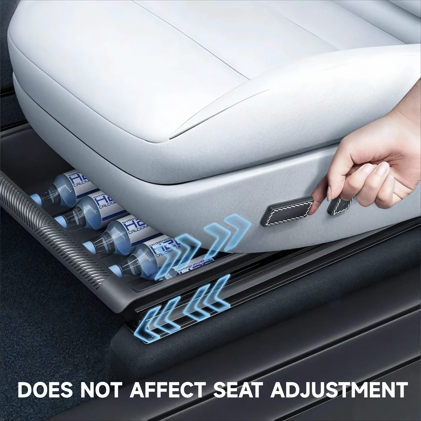 

Under Seat Storage Box TPE Hidden Tray Push Pull Space Box with Lid For Tesla Model Y 2020 2021 2022 2023 2024 Juniper 2025-2026