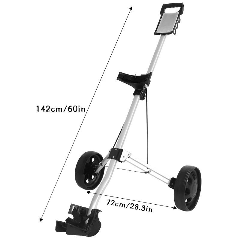 2 Wheel Aluminum Golf Trolley Folding Golf push cart For Men Women Practice