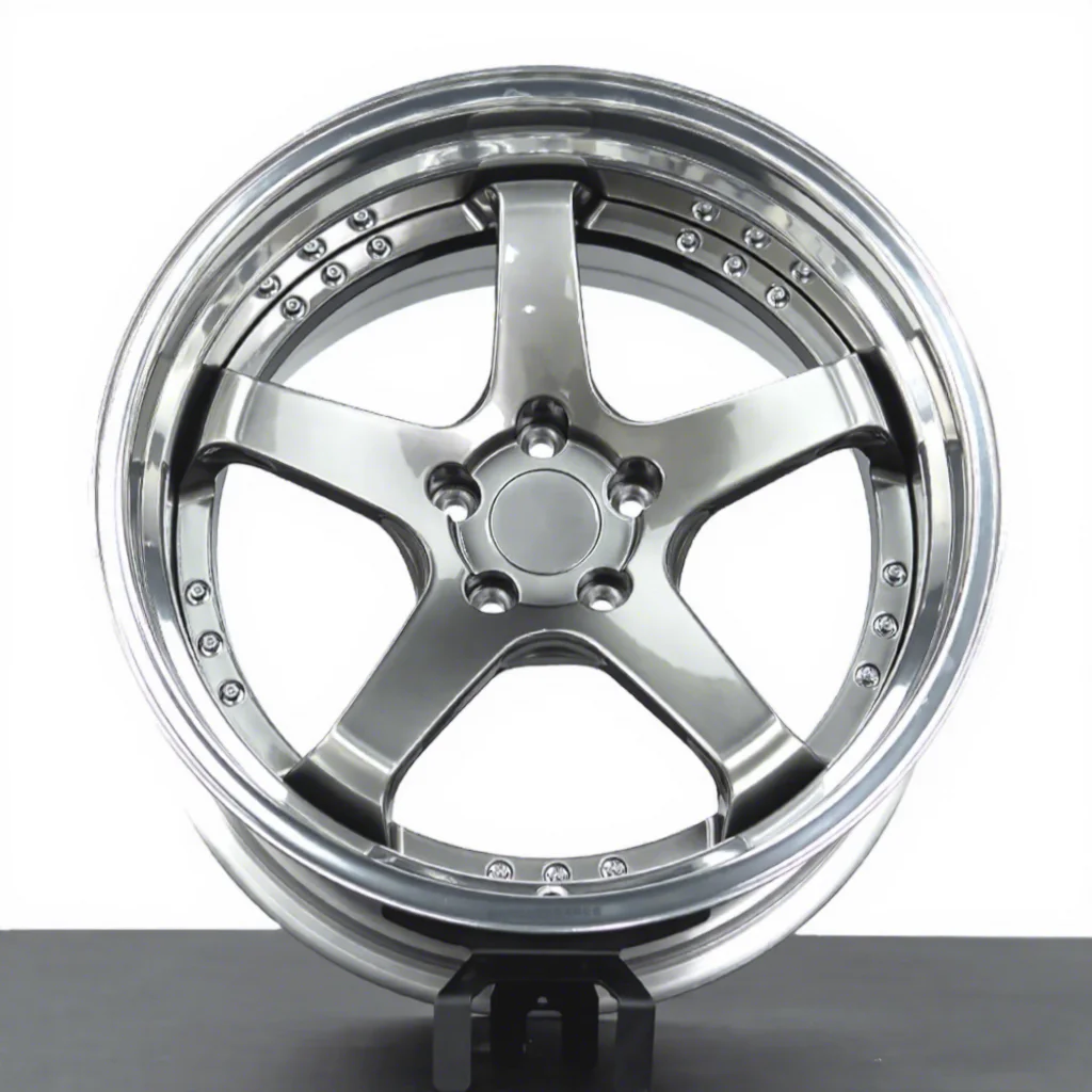 18-24 Inch 5x108 5x112 PCD Extreme Deep Concave Polished Chrome 2-Piece T6061 Forged Wheels