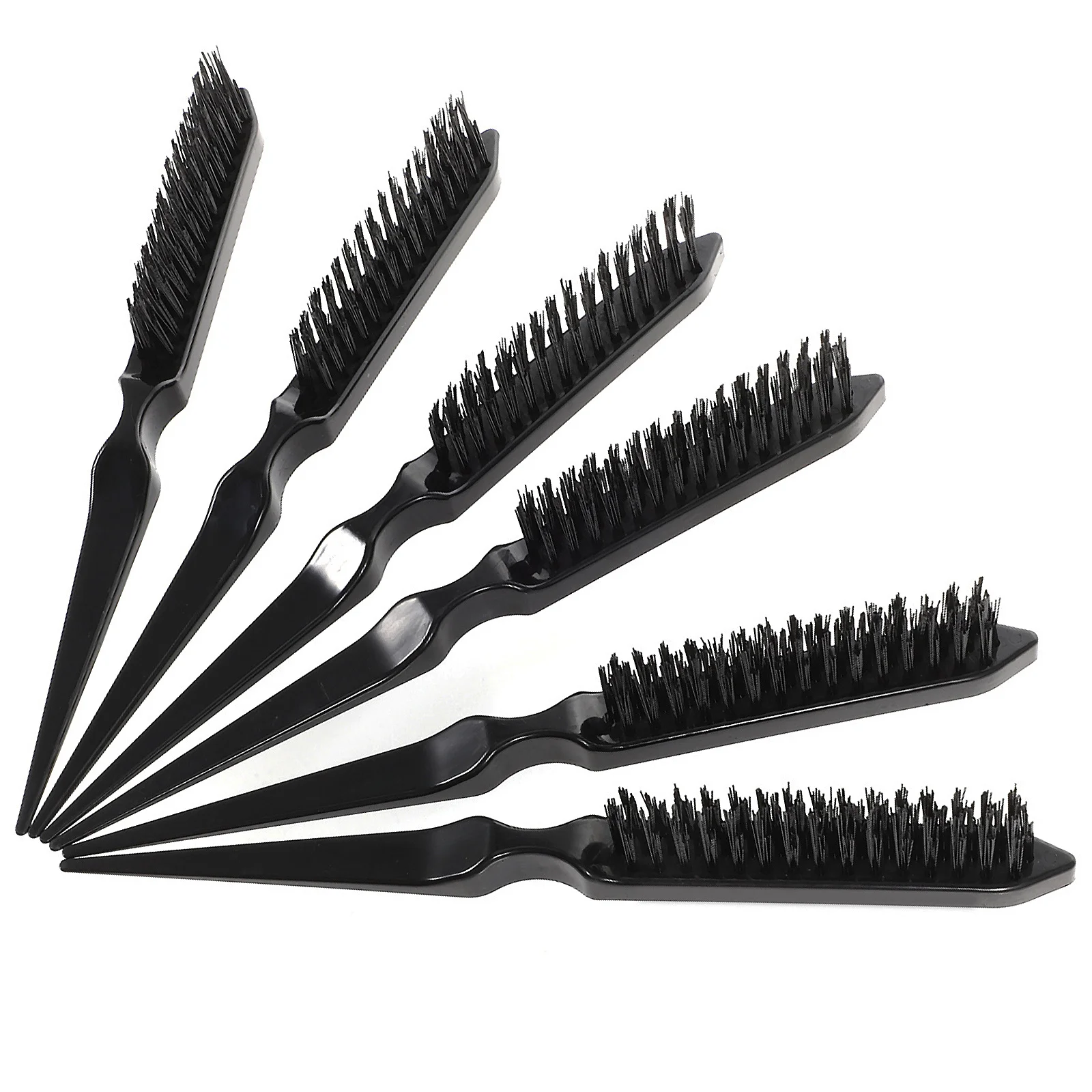 6Pcs Professional Hairdressing Teasing Volume Enhancer Ergonomic Design for All Hair Types Pin Tail Comb