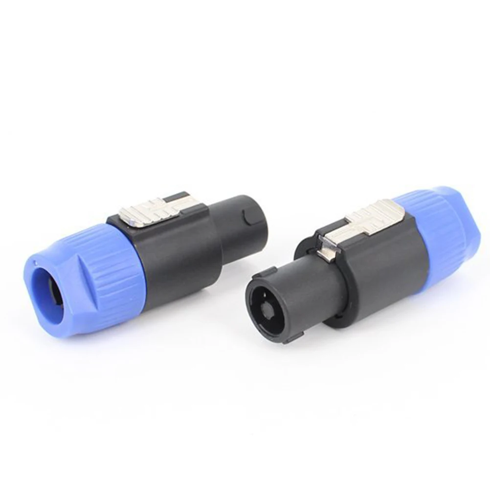 

4pcs Canthoom Plug Speaker Accessories Loudspeaker Connectors Four- Connector Mixer Studio KTV Bar Durable Easy Use