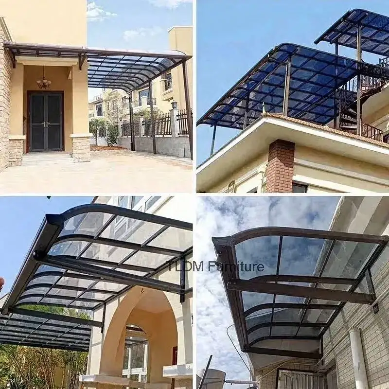 Sunscreen Home Outdoor Courtyard Tent Awning Eaves Balcony Rain Protection Rainproof Aluminum Pergola Alloy Gazebos Villa Canopy