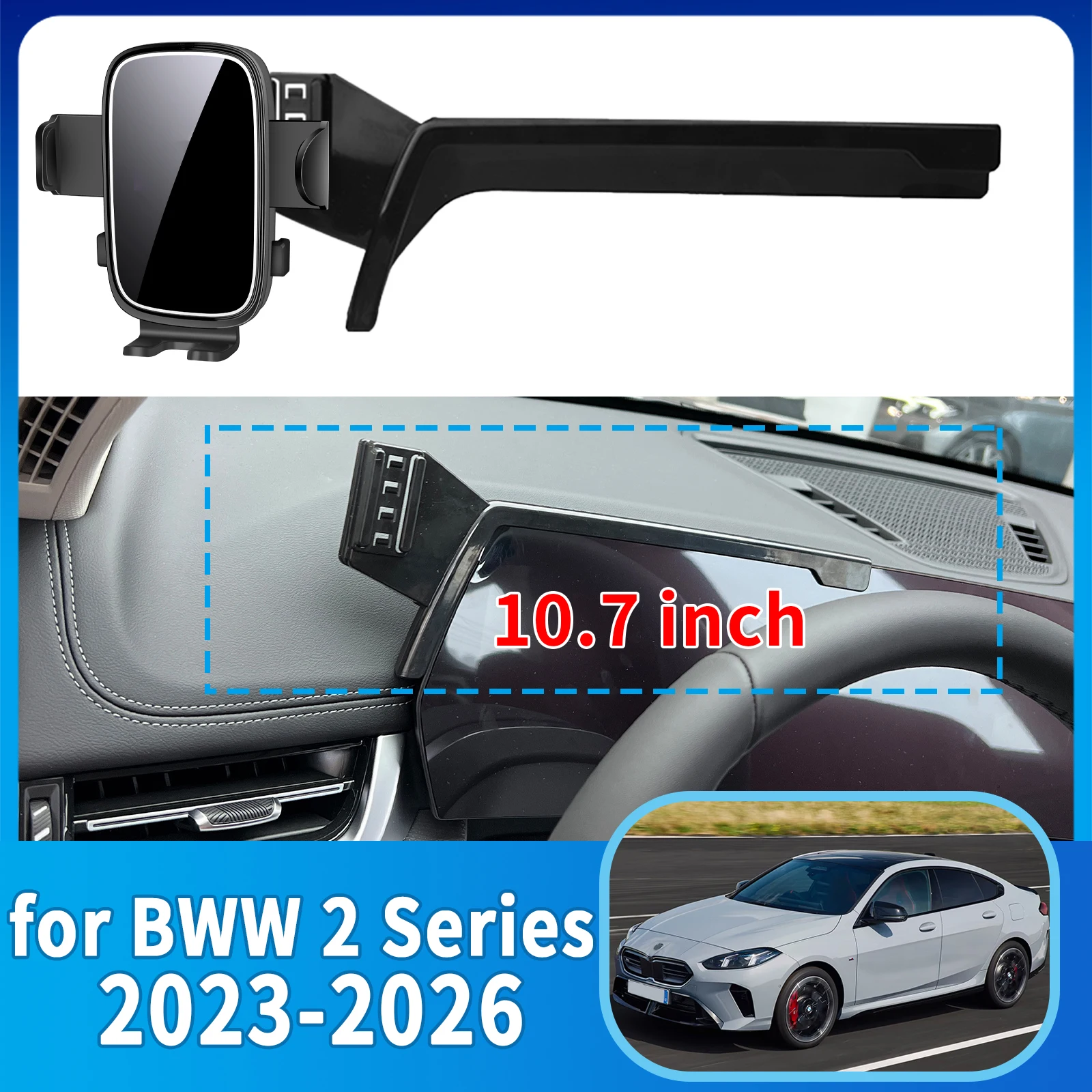 

Держатель для телефона BWW 2 серии 2023 2024-2026 2er 218i Active Tourer 120d, кронштейн для крепления экрана приборной панели, простая установка ​ ​ Машина