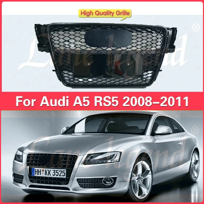 Car Styling Accessories tools Car Front Bumper Grille for Audi RS5 for A5/S5 B8 2008 2009 2010 2011 (Refit for RS5 Style)