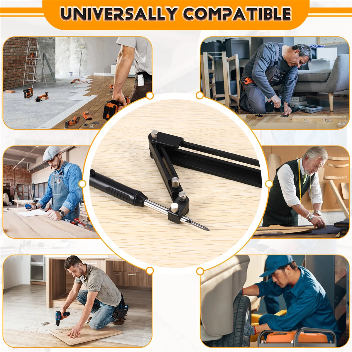 【ABODE】قلم رصاص متعدد الوظائف - أداة كتابة متعددة الوظائف، أداة قياس النجارة بنفسك #2