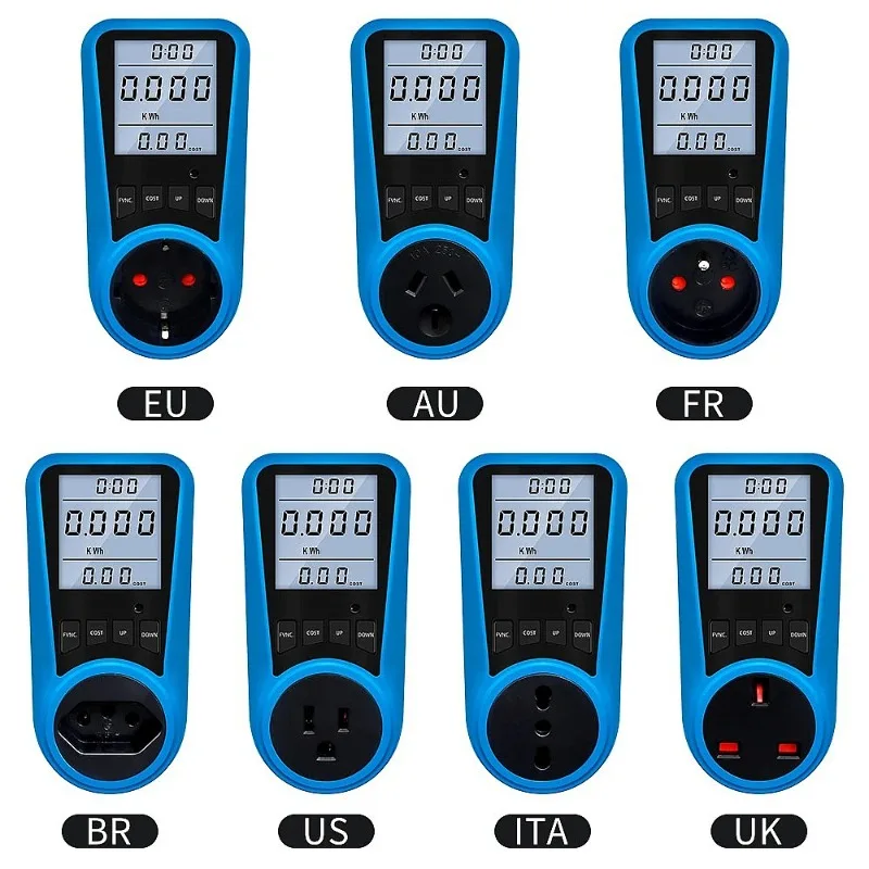 Digital Current Meter AC 230V Power Energy Voltmeter Watt Socket Analyzer EU Plug
