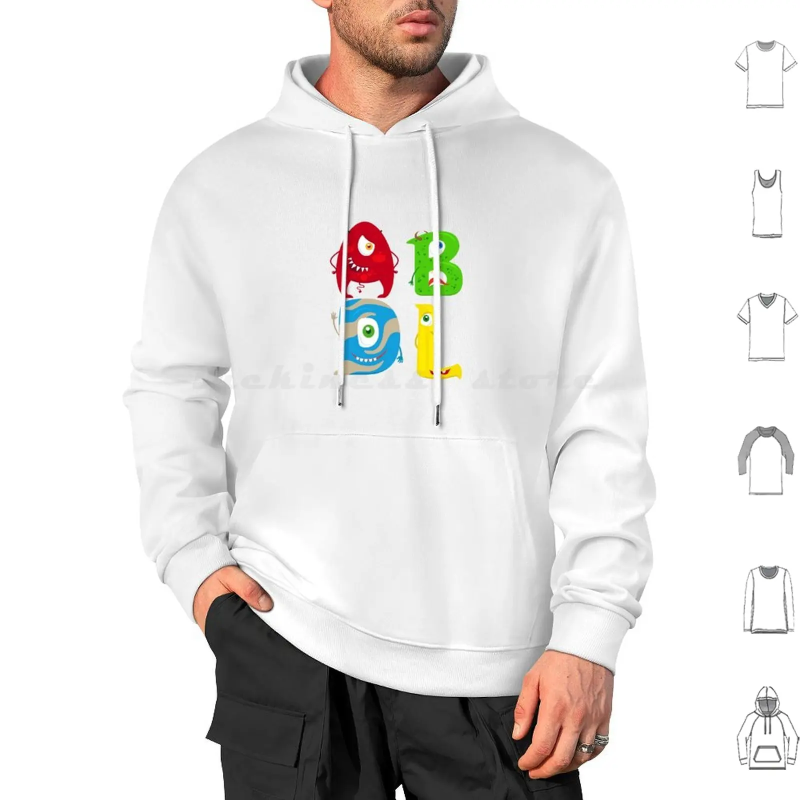Abdl letras del alfabeto Abc monstruos adultos bebé sudaderas con capucha manga larga Abdl Little Monster Squirt Spoled Fun Prince Princess