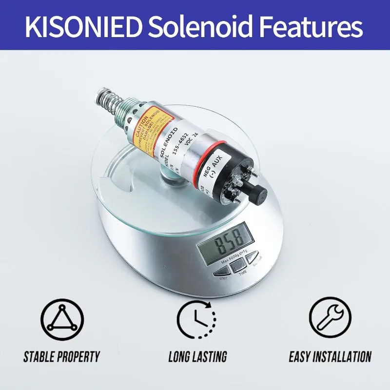 155-4652 8C-3663 para motor 3114 3116 3126 Solenóide de desligamento de combustível E320B E325B E325C E325CL Escavadeira solenóide de desligamento de combustível