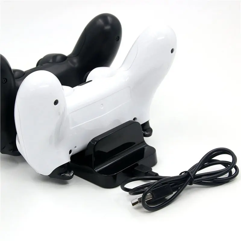 3CGRO-2X USB Dual Charge Dock For PS4 Controller Game Gamepad Charging Dock Station Stand For Sony Playstation 4 PS4