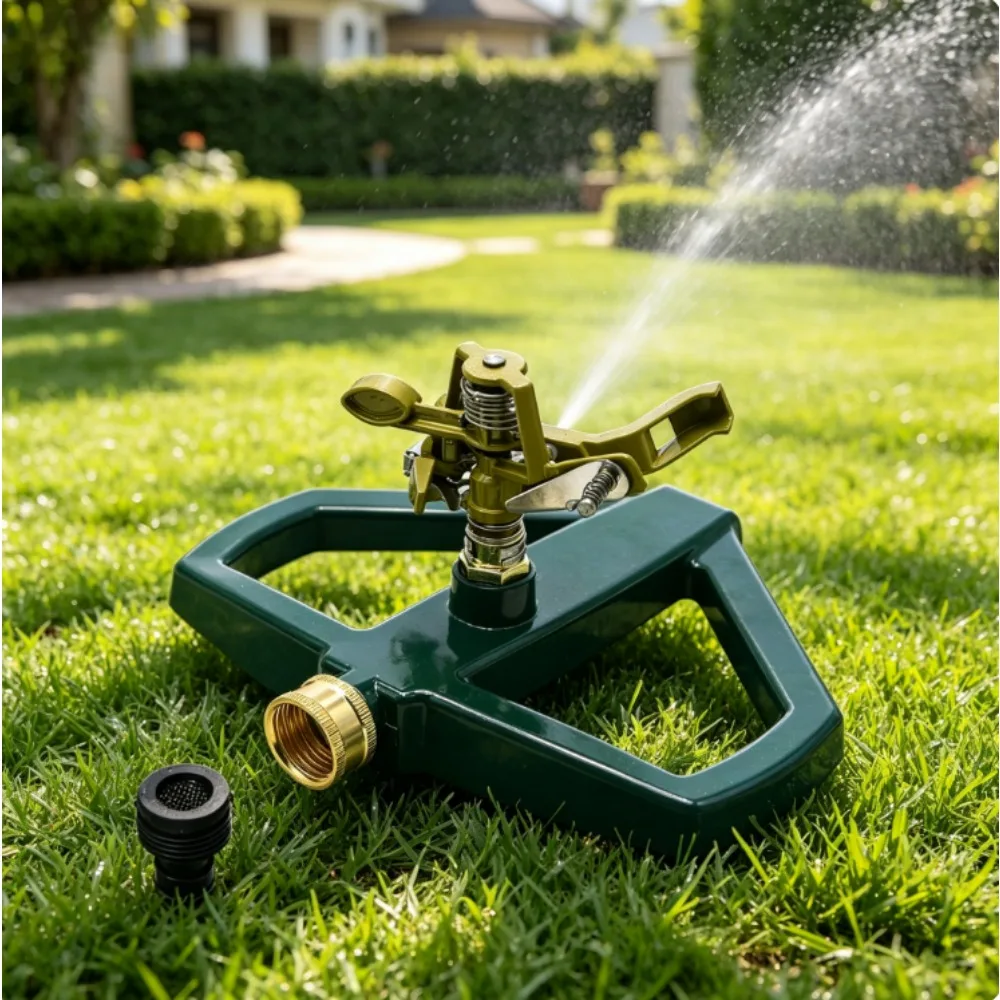360° Rotating Lawn Sprinkler Adjustable Garden Water Sprinkler Large Area Irrigation System Automatic Plant Watering Tool