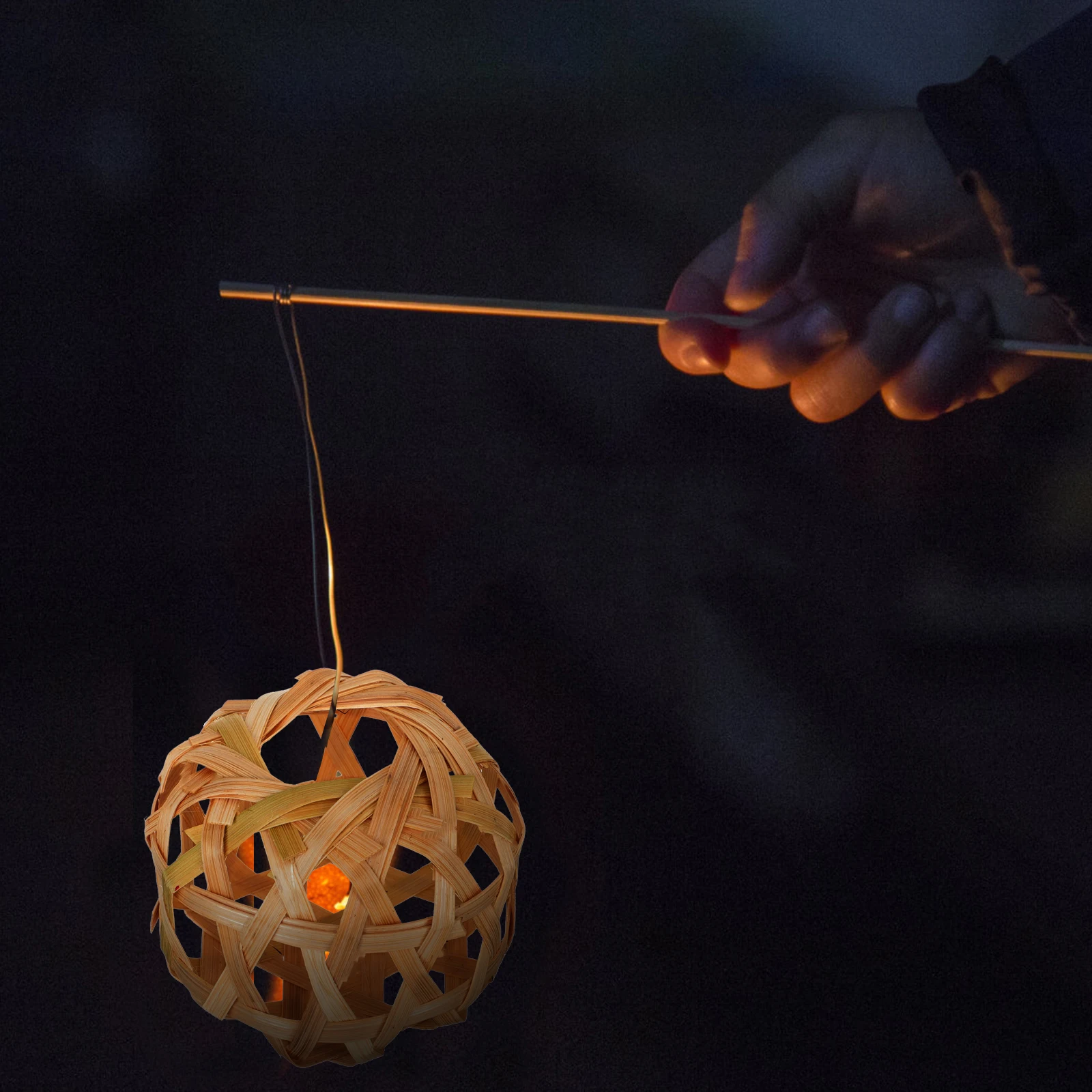 

2pcs Bamboo Lampshade Handwoven Lantern Shade for Table Chandelier Cover Woven Light Cover Small Lampshades Rustic Style