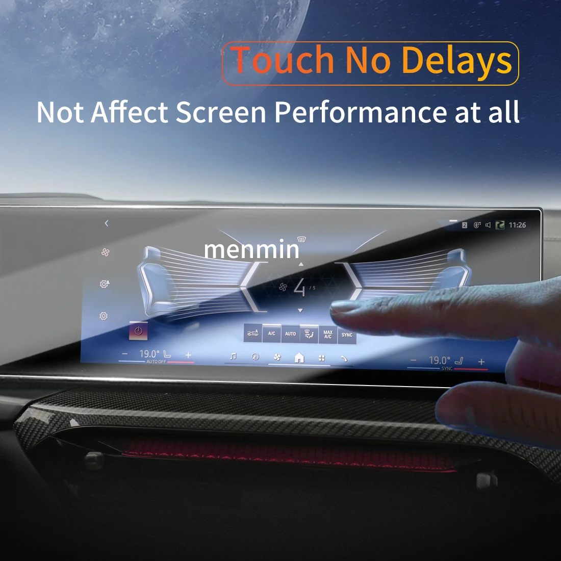 ملصقات السيارات داش Carplay مرآة واقي للشاشة عرض الزجاج المقسى طبقة رقيقة واقية مركبة For26 الأزرق For25 BMW4 سلسلة OB #3